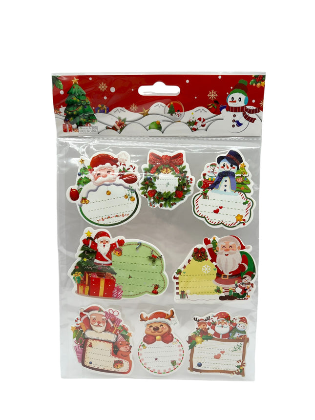Christmas Tags – Mixed Designs (8 Pieces per Pack)