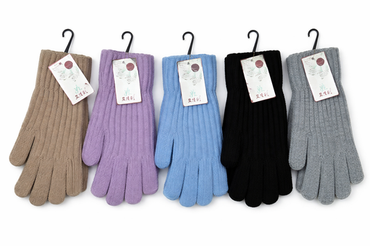 Cozy Comfort Brown, Purple, Blue, Black & Grey Color Gloves - Women
