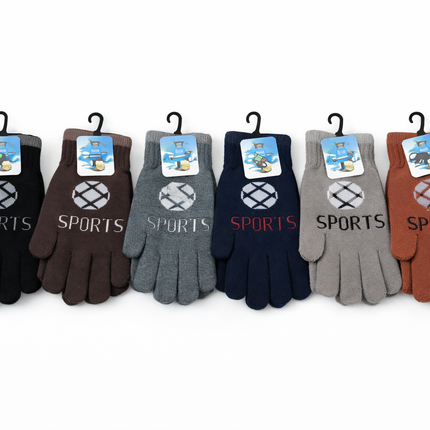 Cozy Comfort Dark Multicolor Gloves - Boys