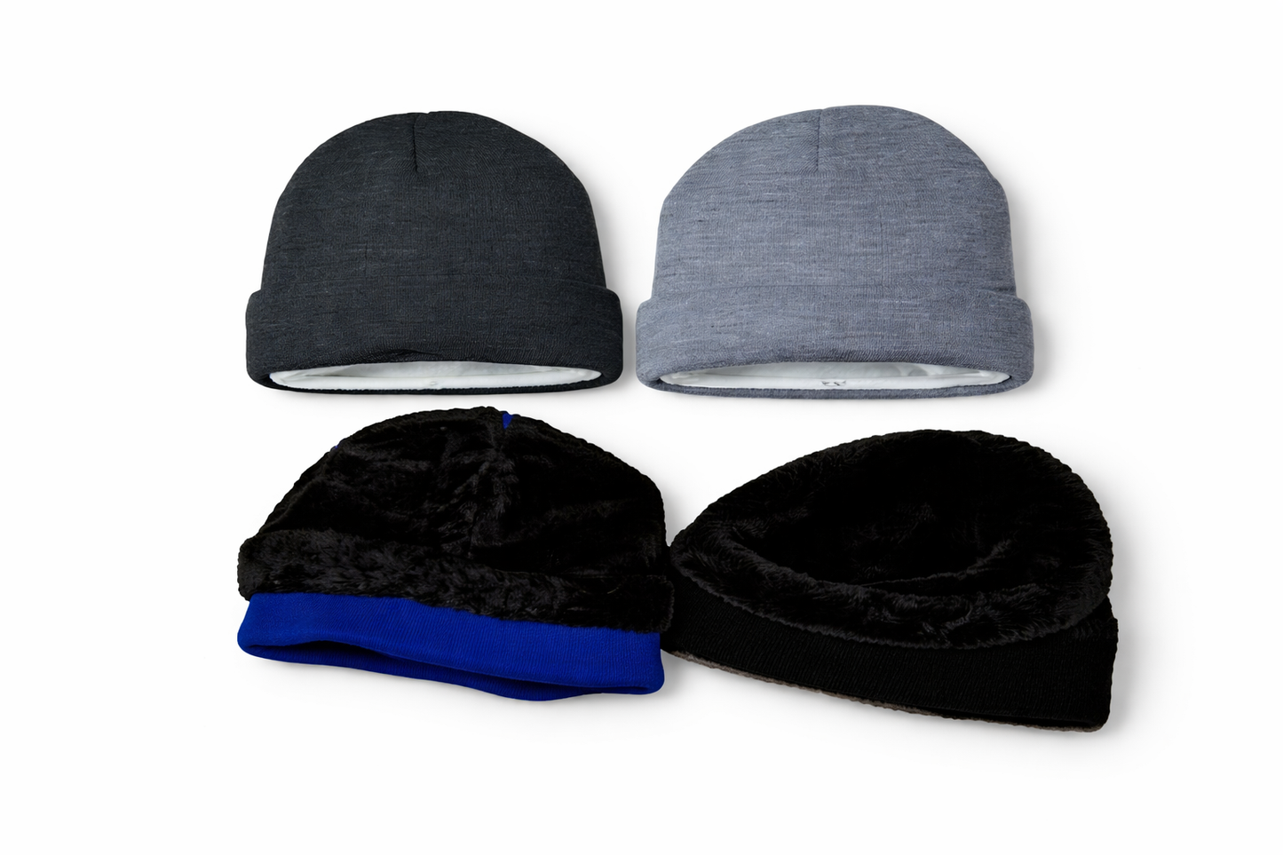 Colorful Mix Beanie Black & Grey Color
