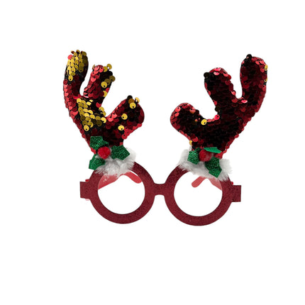 Christmas Glasses with Antlers