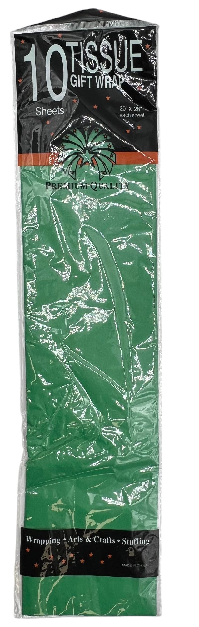 Green Tissue Wrap Paper – 20 x 26 Inches