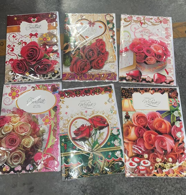 Endless Love Valentine Greeting Cards - Mix of 4 designs