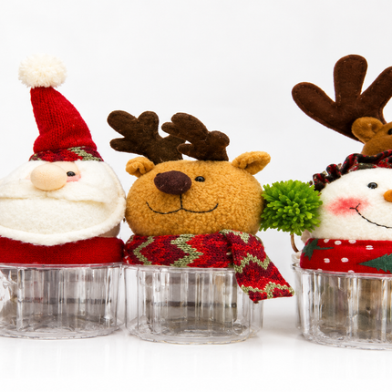 Christmas Plush Candy Container Set