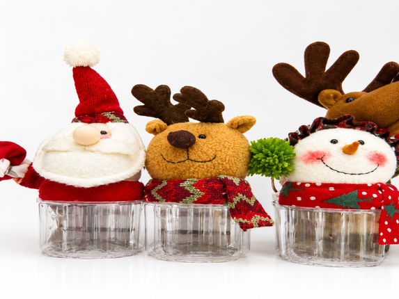 Christmas Plush Candy Container Set