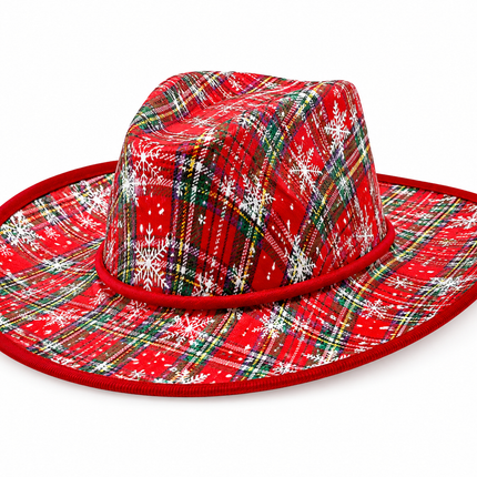 Christmas Plaid Top Hat