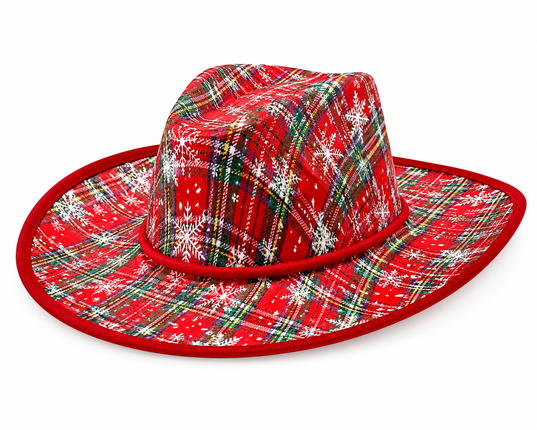 Christmas Plaid Top Hat