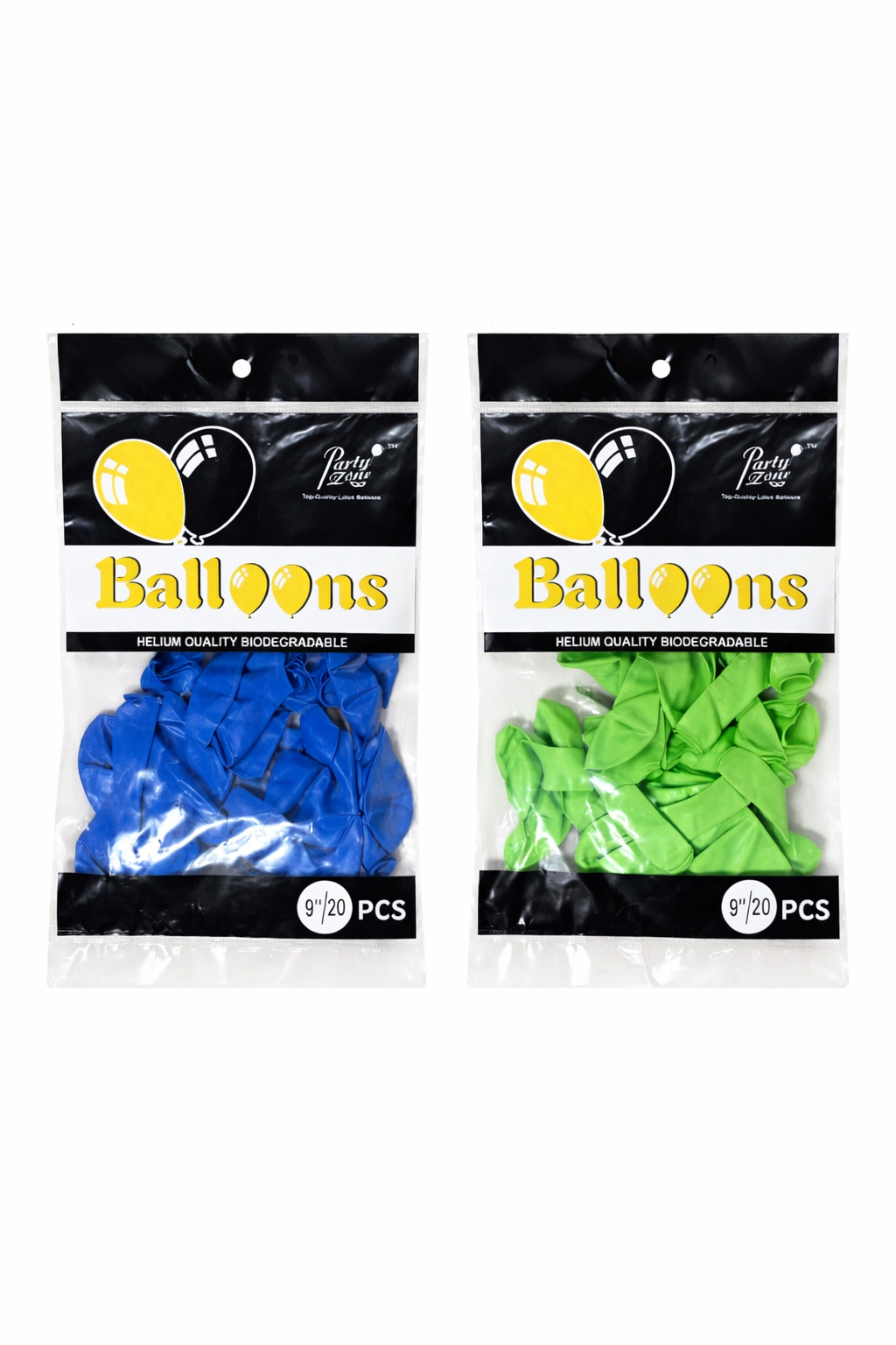 Latex Balloons - 9" (20 Pack)  Colors- White,Black,Red,Royal Blue, Gold,Silver,purple,Lavender, Baby Pink,Hot pink