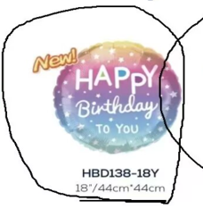 18" Inflatable Birthday Balloon