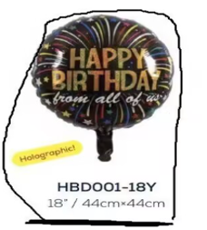 18" Inflatable Birthday Balloon
