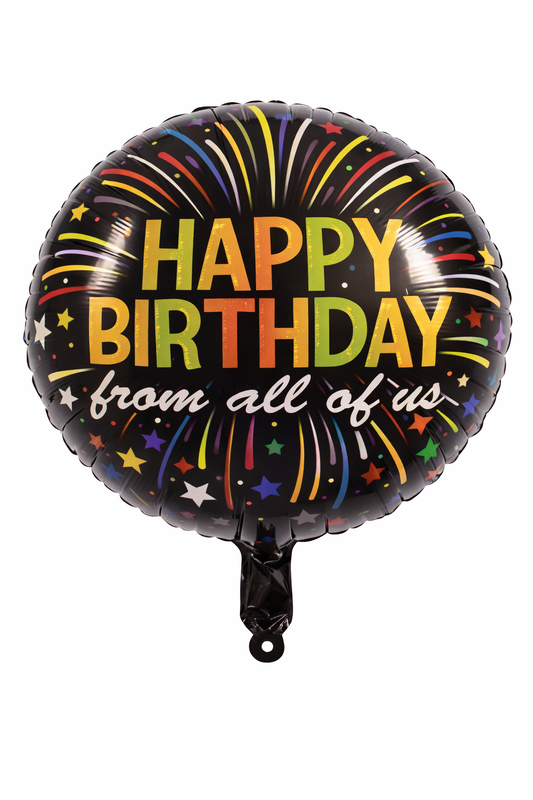 18" Inflatable Birthday Balloon-From all of Us