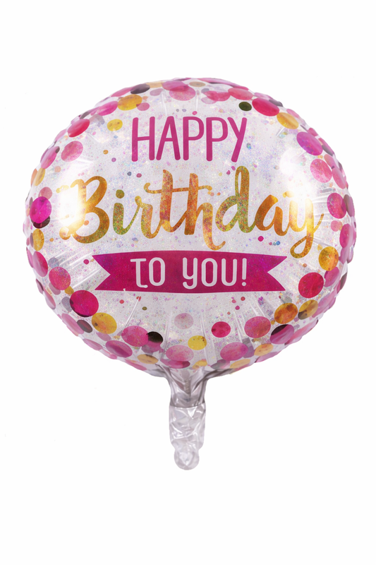 18" Inflatable Birthday Balloon -Dots