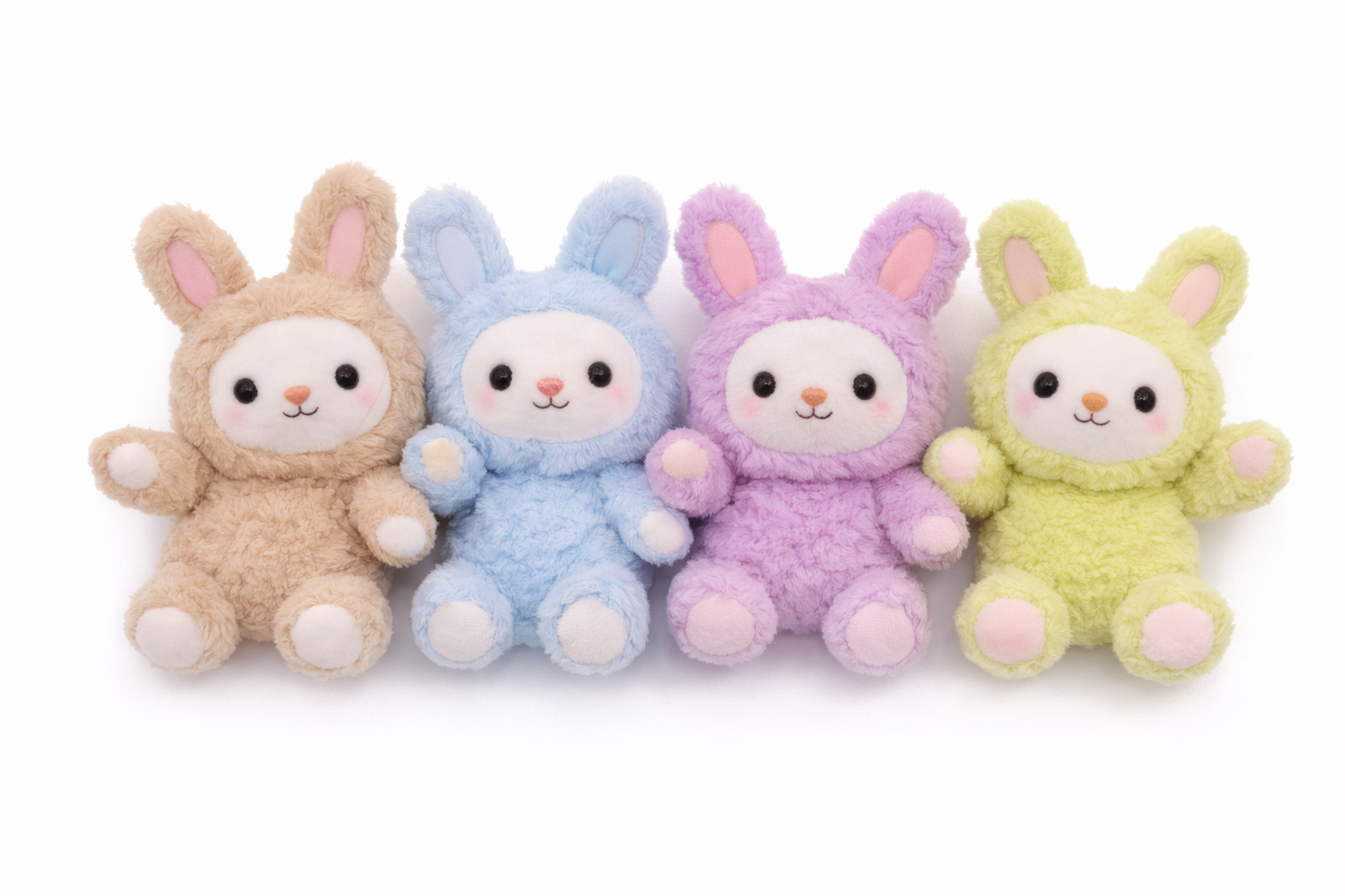 Soft Rabbit Plush Toy Set – Cute Stuffed Animal Gift - Mix Color