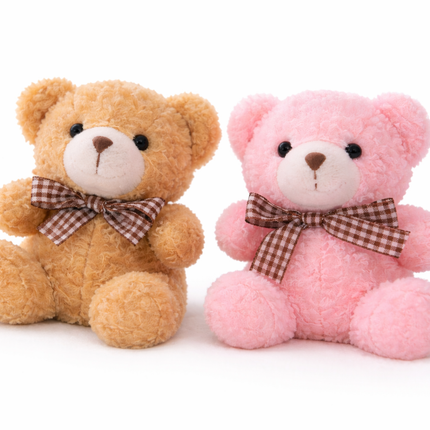 Cute Teddy Bear Plush Toy – Soft Stuffed Bear with Bow Tie - Mix Color