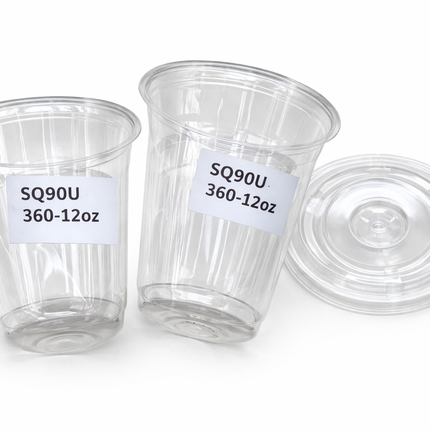 Cup with Lid - 90-12 OZ   PET with cup and lid