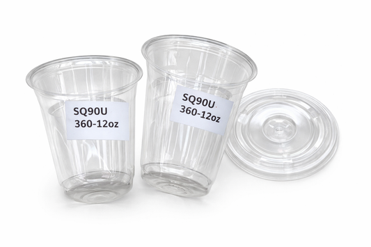 Cup with Lid - 90-12 OZ   PET with cup and lid