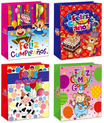 Medium Gift Bag-Spanish Birthday designs-18x24x8.5cm