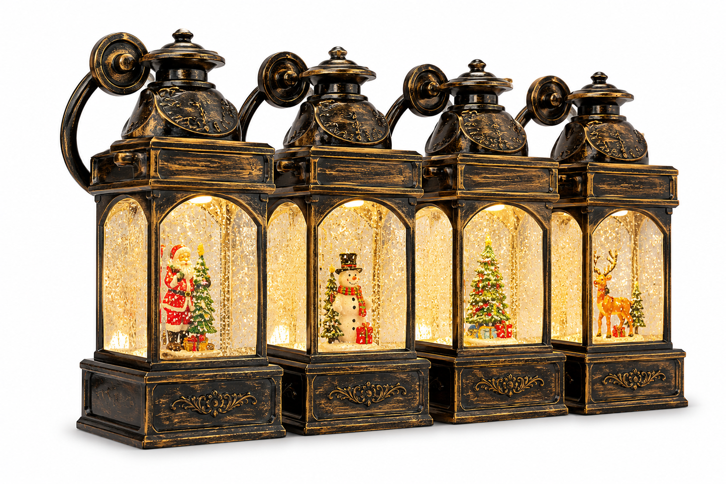 Vintage LED Christmas Lantern 13 x 19 x 30 cm