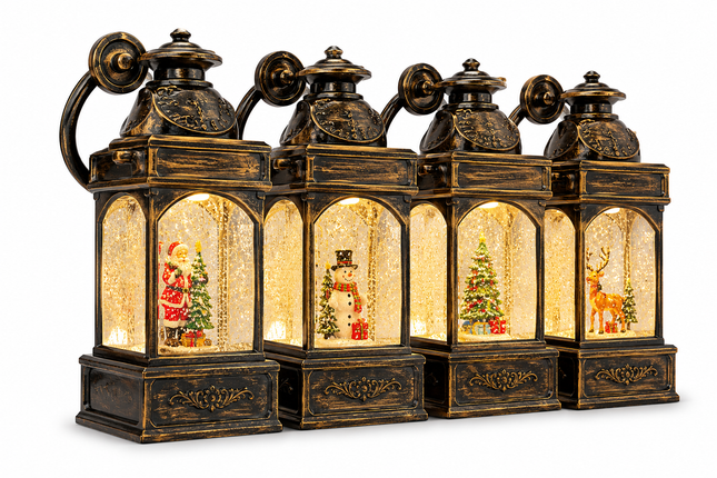 Vintage LED Christmas Lantern 13 x 19 x 30 cm