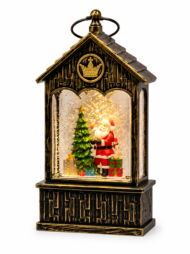 Christmas LED Santa Lantern 16.5 x 7.5 x 23 cm