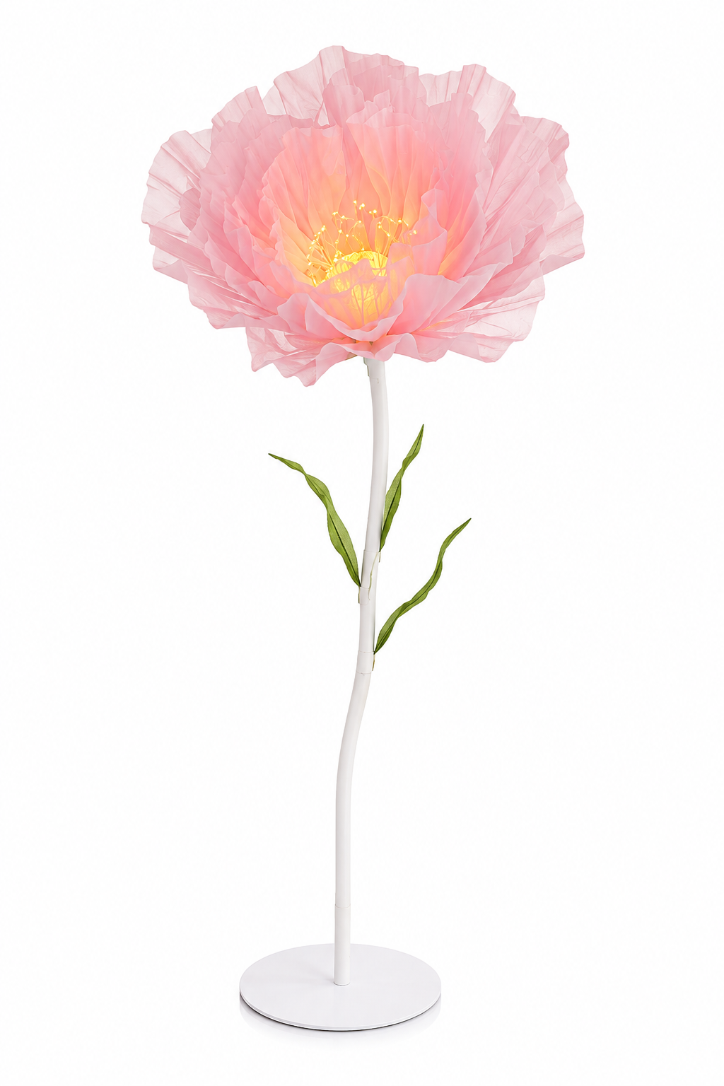 LED Giant Artificial Flower Floor Lamp – Pink Decorative Standing Flower Light