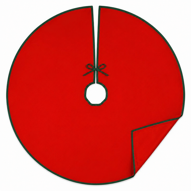 Round Red Christmas Table Cover