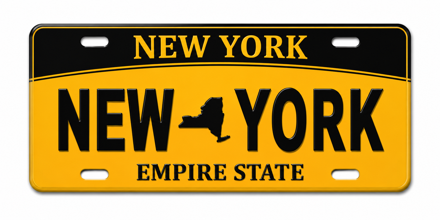 New York Empire State Fridge Magnet – License Plate Style Magnet - 15*7.5cm