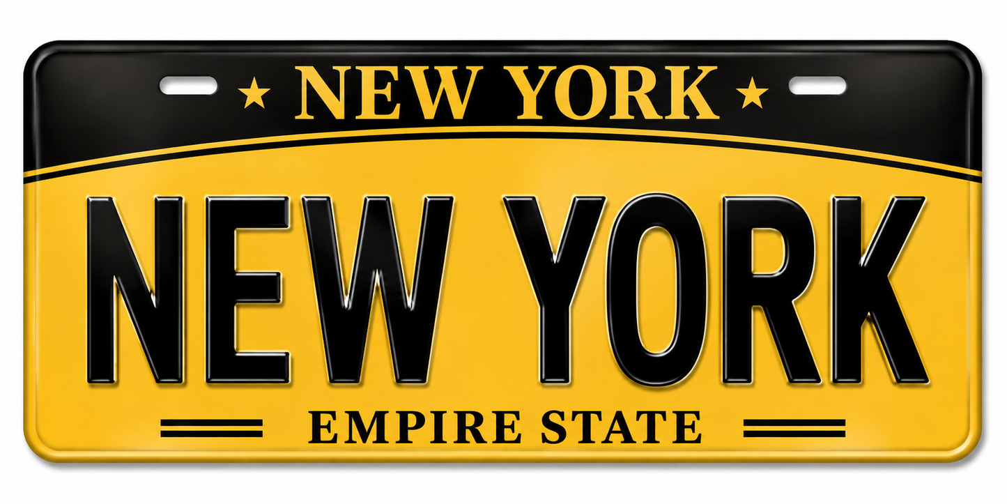 New York Empire State Fridge Magnet – Yellow License Plate Style 30*15cm