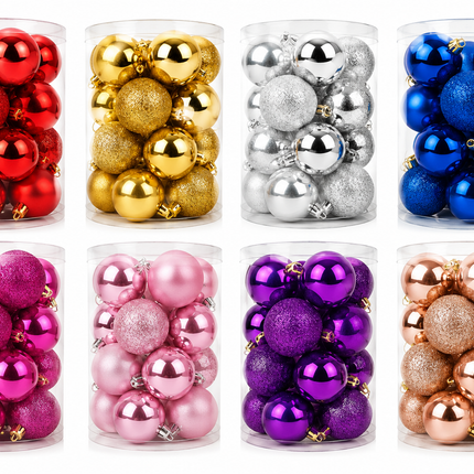 Assorted Christmas Ball Ornament Set