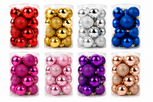 Assorted Christmas Ball Ornament Set