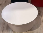 White Round Gift Box with Lid -  5 pcs set