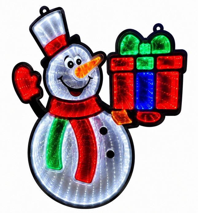 LED Snowman Figure 30 cm