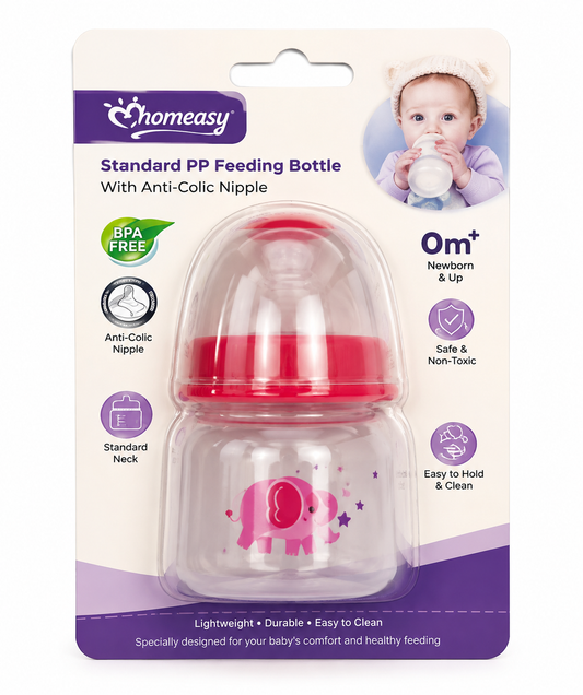 BPA-Free Baby Feeding Bottle with Anti-Colic Nipple – Newborn 0m+