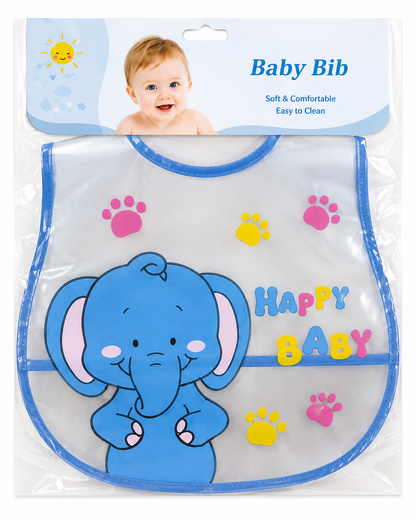 Baby Feeding Bib with Cute Elephant Design