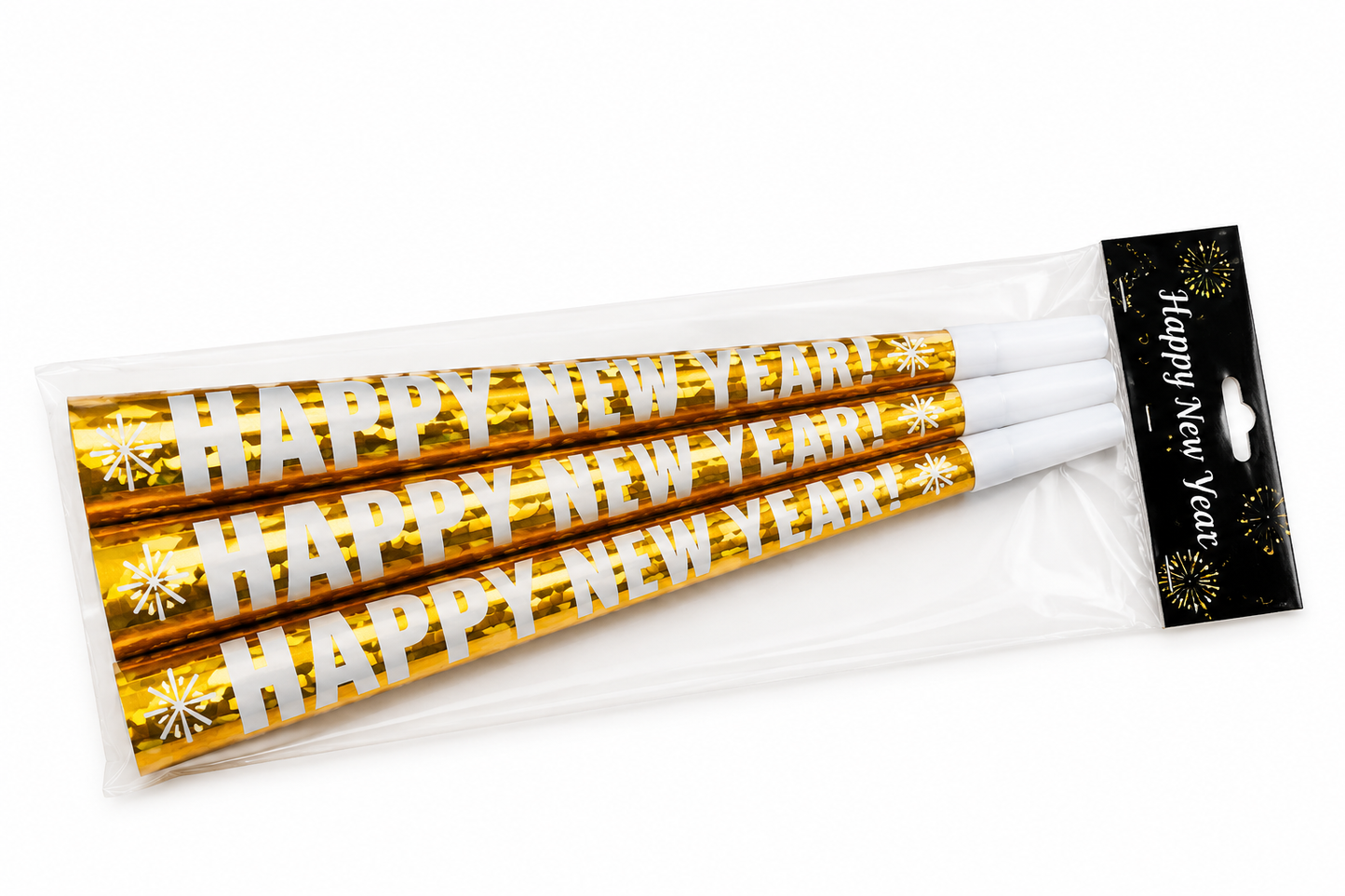 Happy New Year Party Horns – 3 Pack