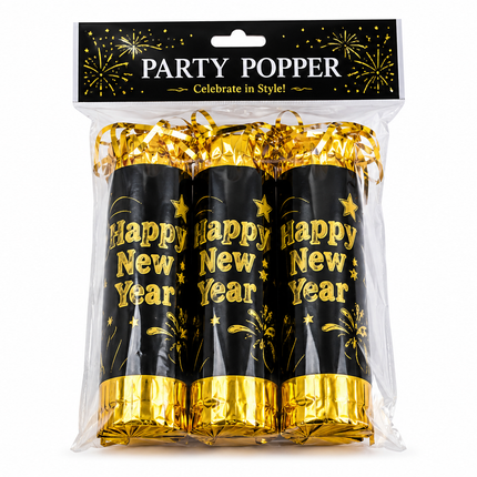Happy New Year Party Poppers
