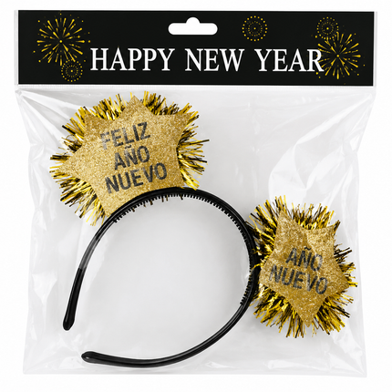Happy New Year Glitter Headband