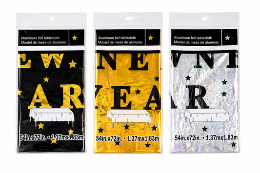 Happy New Year Foil Table Cover