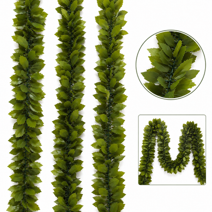 Artificial Green Leaf Garland 4 x 10 cm
