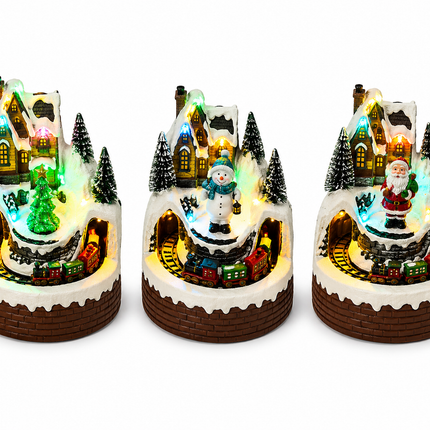 LED Christmas Village Scene 20 x 20 x 16 cm