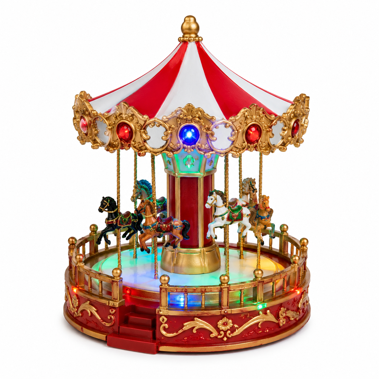 LED Musical Christmas Carousel 19 x 19.6 x 23 cm