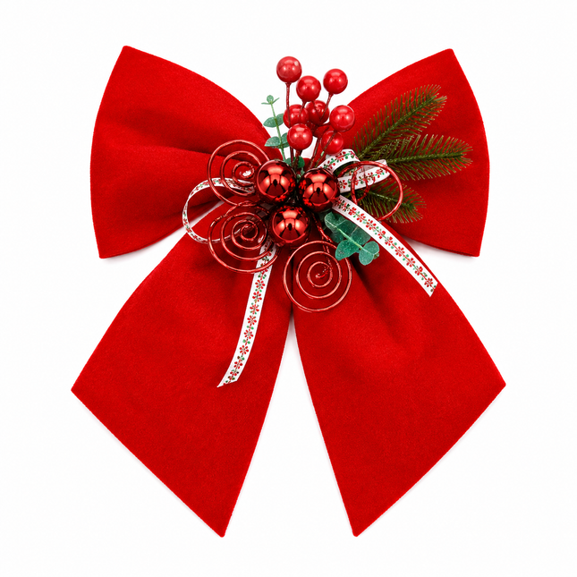 Christmas Decorative Red Velvet Bow