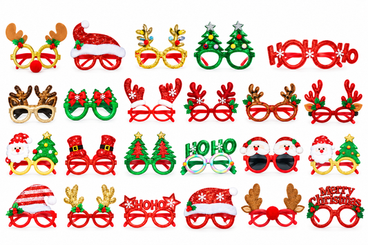 Christmas Festive Party Eyeglasses – Assorted Styles - 24 Ct