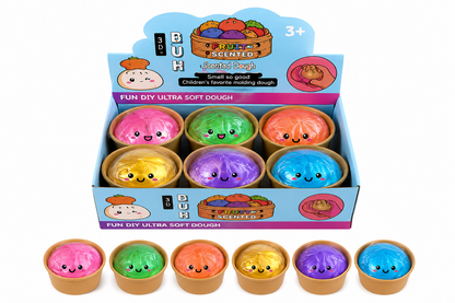 Mini LED Steamed Bun Squishy Toy – Light-Up Soft Sensory Stress Relief Toy