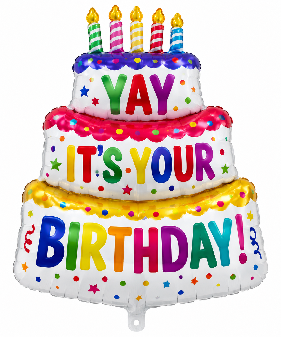 32" Yay It’s Your Birthday Cake with Candles Foil Balloon