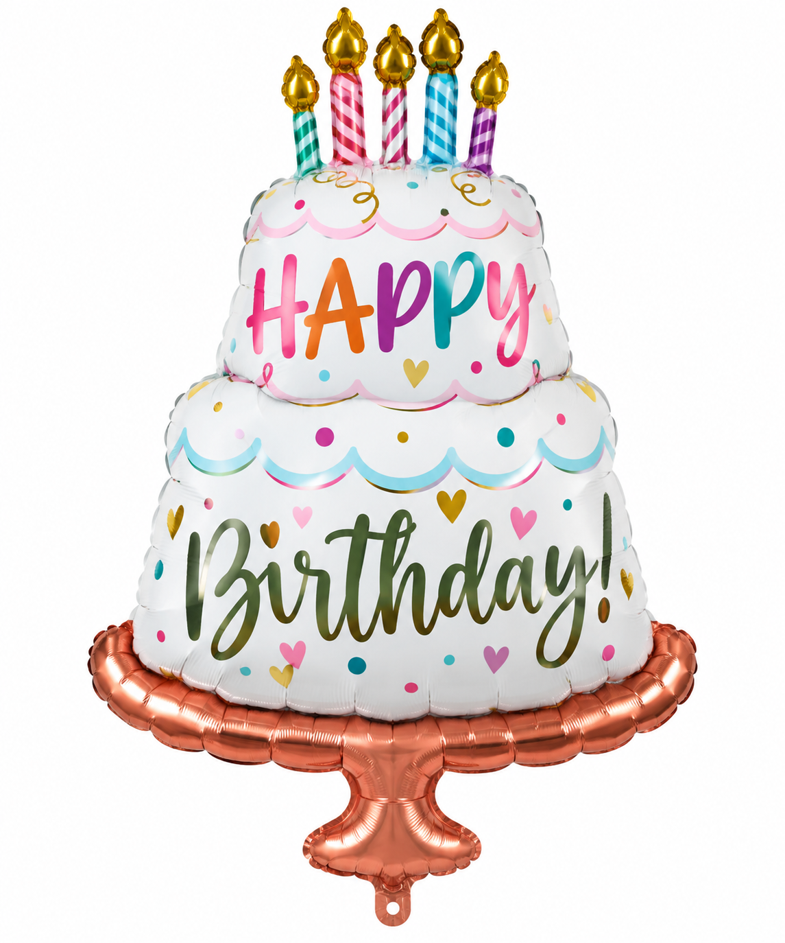 38" Happy Birthday Cake with Candles Foil Balloon