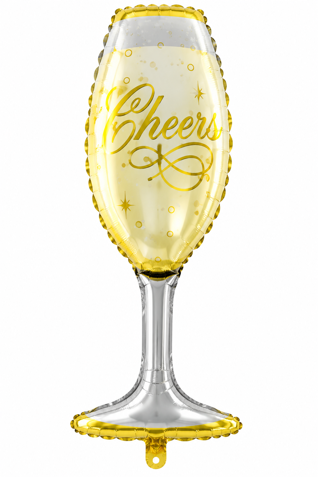 38" Cheers Champagne Glass Shaped Foil Balloon