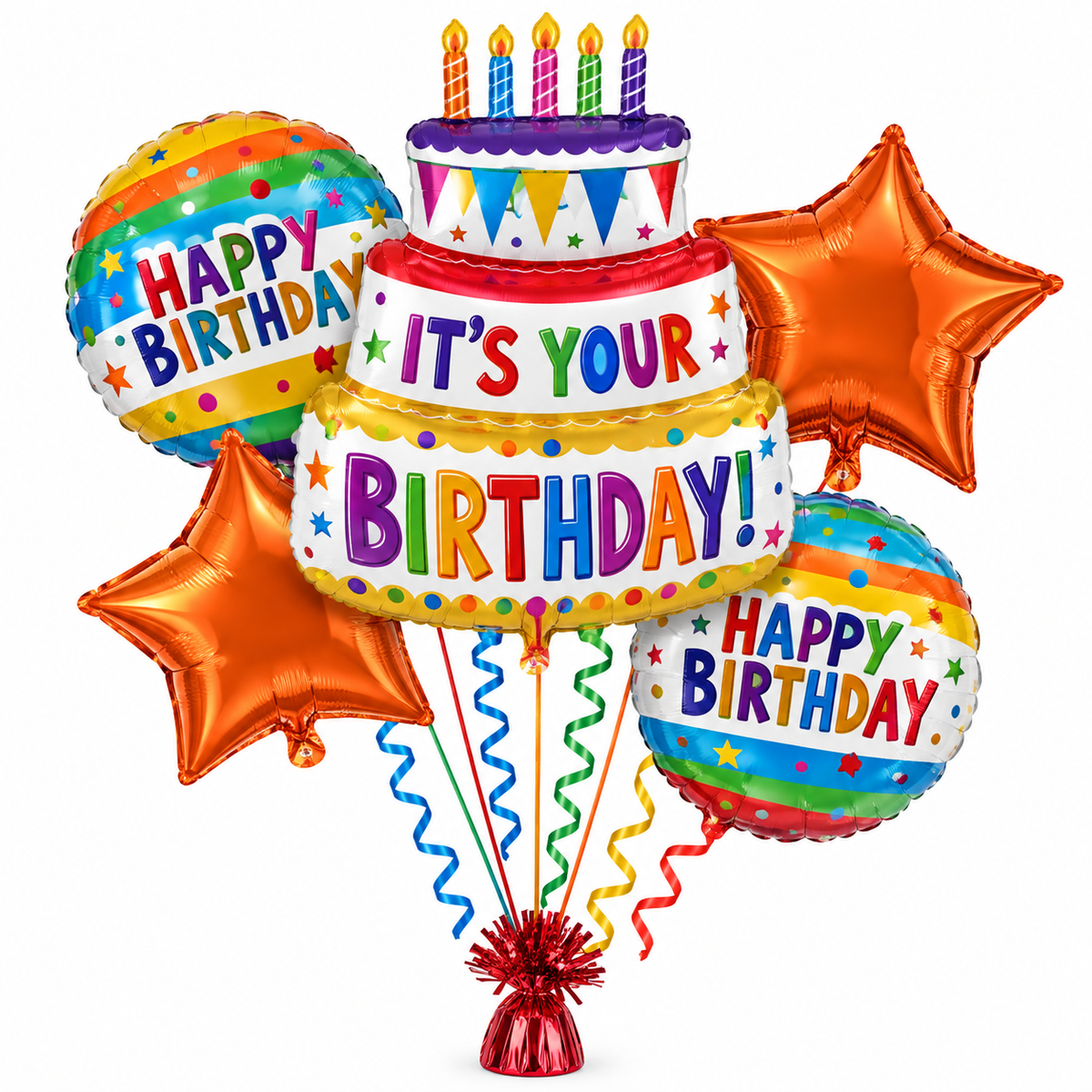 36" & 18" It’s Your Birthday Cake Foil Balloon Bouquet