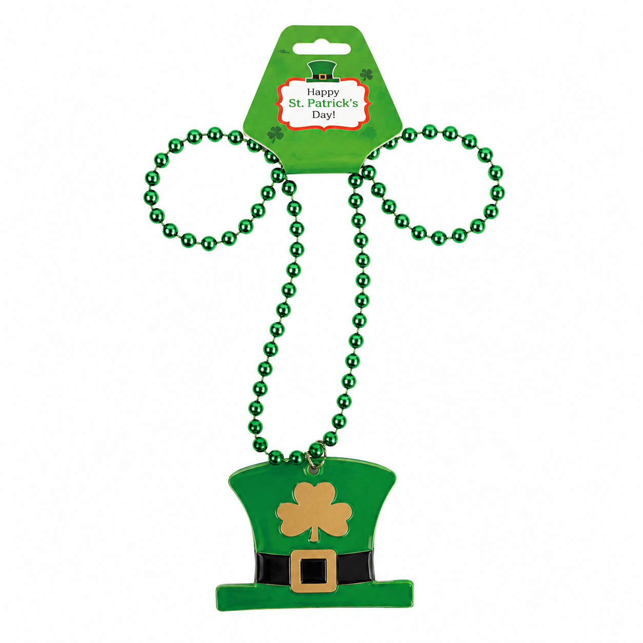St. Patrick's Day Bead Necklace – Green Party Necklace