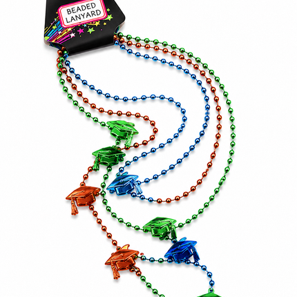 Graduation Cap Beaded Necklace